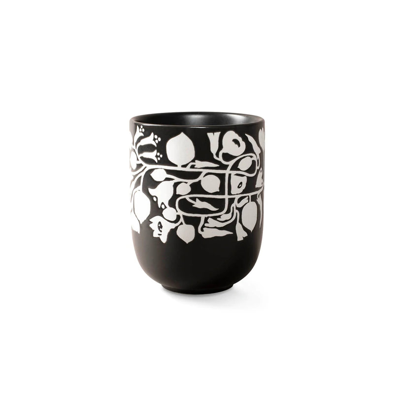 No Handle Ceramic Vessel, Black/White | Fringe Studio