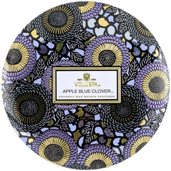 3 Wick Tin Candle, Apple Blue Clover | Voluspa