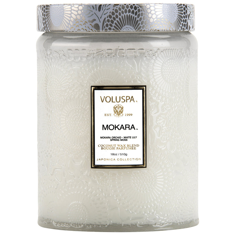 18 Oz Glass Jar Candle, Mokara | Voluspa