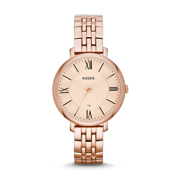 Fossil Jacqueline Three-Hand Watch, Rose Gold