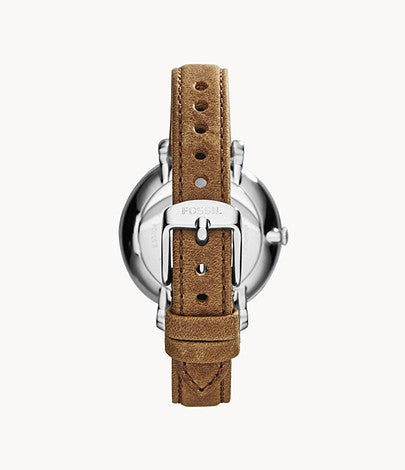 Jacqueline Brown Leather Watch, Brown | FOSSIL