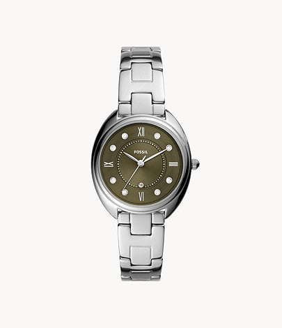 Gabby Three Hand Watch, Silver | FOSSIL