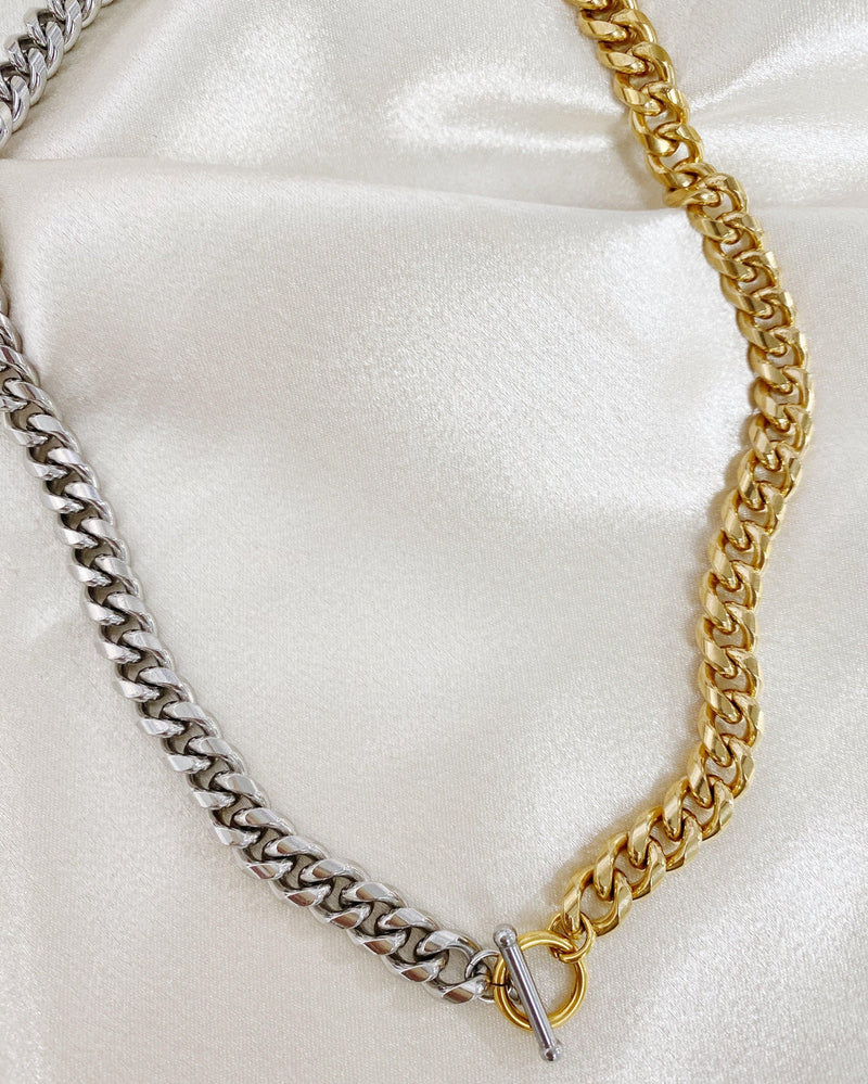 Ashley Tone Necklace, Gold/Silver | BRACHA