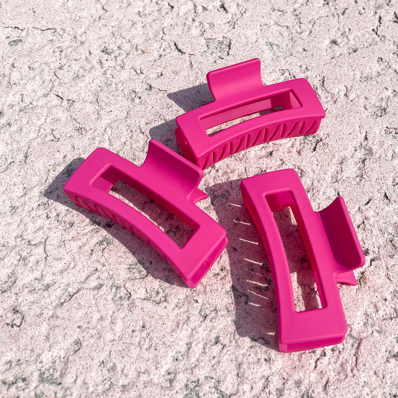 Perfect Day Hair Claw, Hot Pink