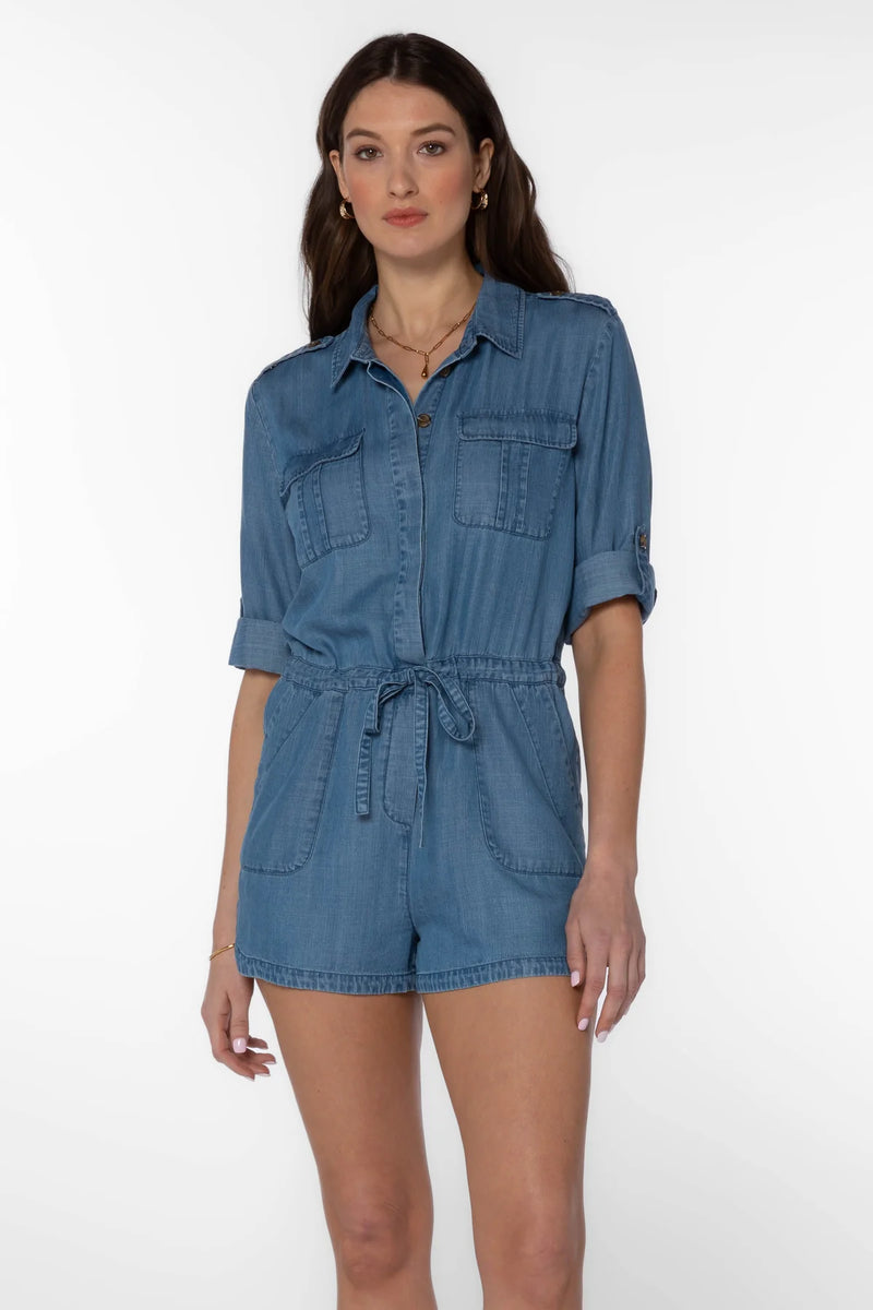 Luba Utility Romper, Mill Valley | Velvet Heart