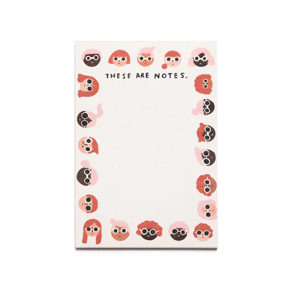 Desk Notepad, Faces | Carolyn Suzuki Studio