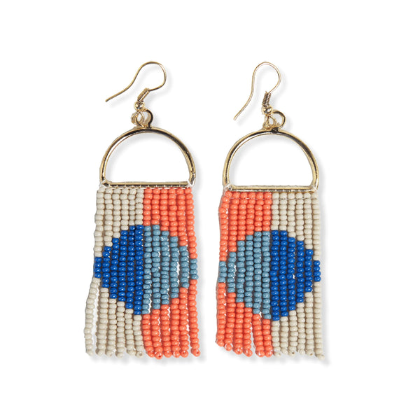 Allison Circle Accent Earrings, Coastal | Ink + Alloy