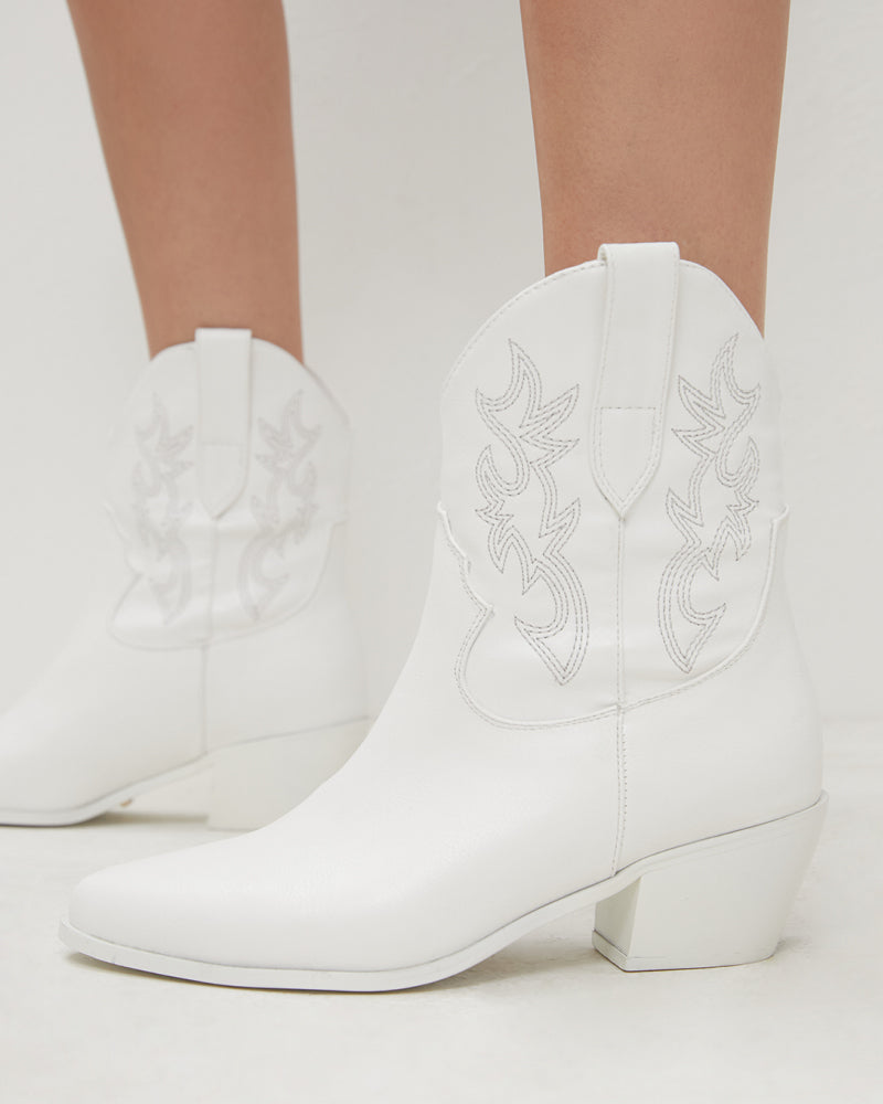 Umeri Western Boot, White Casual | Billini
