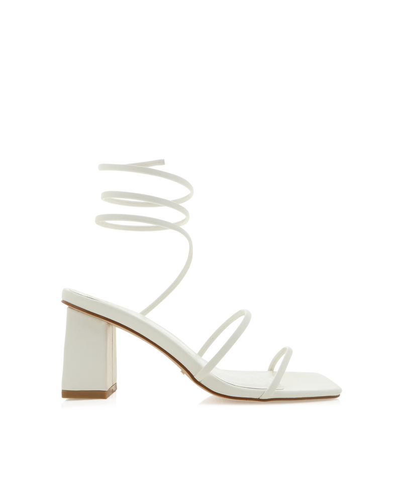 Unice Strappy Heel, White | Billini