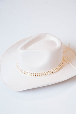 Rhett Braided Cowboy Hat, Ivory
