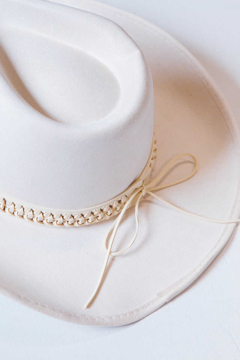 Rhett Braided Cowboy Hat, Ivory