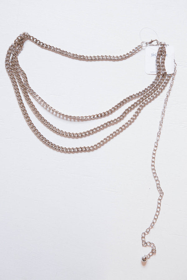 Palm Desert Chain Belt, Silver