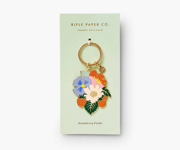 Enamel Keychain, Strawberry Field | Rifle Paper Co.