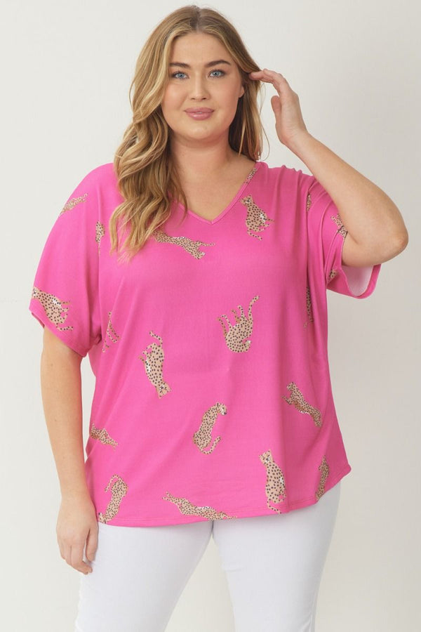 Benny Batwing Top, Fuchsia | Plus Size