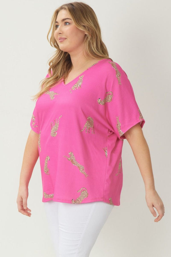 Benny Batwing Top, Fuchsia | Plus Size