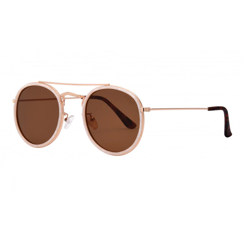 All Aboard Polarized Sunglasses, Pearl/Brown | I-SEA