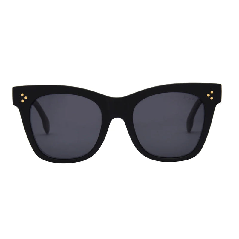 Stevie Polarized Sunglasses, Matte Black Smoke | I-SEA