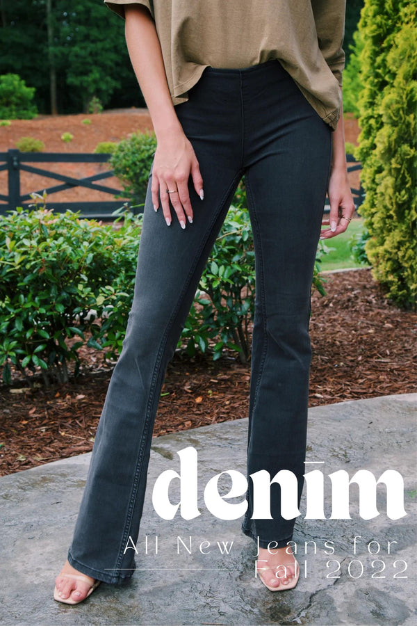 Penny Pull On Flare Pants, Washed Black | Free People