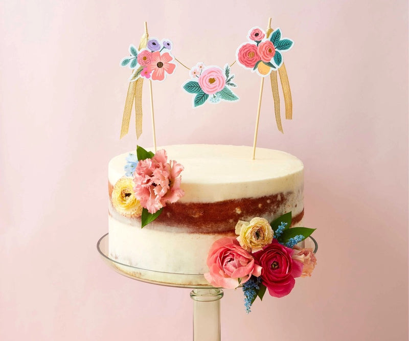 Garden Party Cake Topper, Pink Floral | Rifle Paper Co.