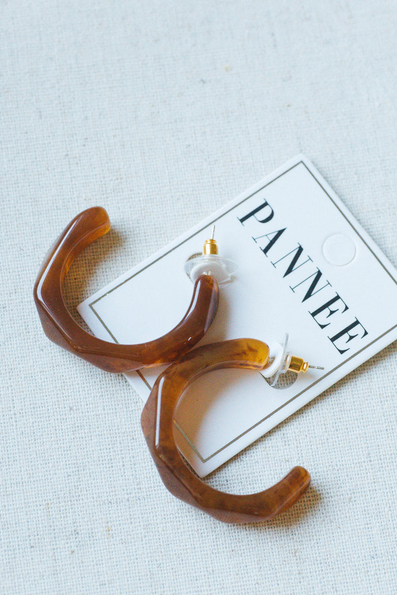 Rory Resin Hoops, Brown