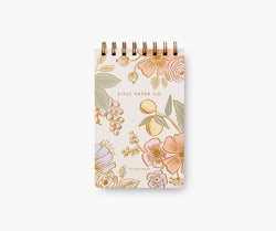Small Spiral Notebook, Peach Floral | Rifle Paper Co.