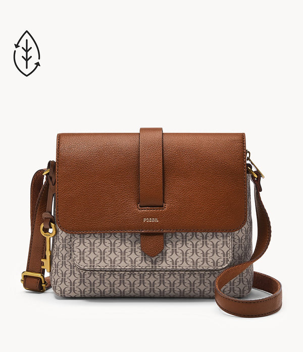 Kinley Small Crossbody, Taupe/Tan | Fossil®