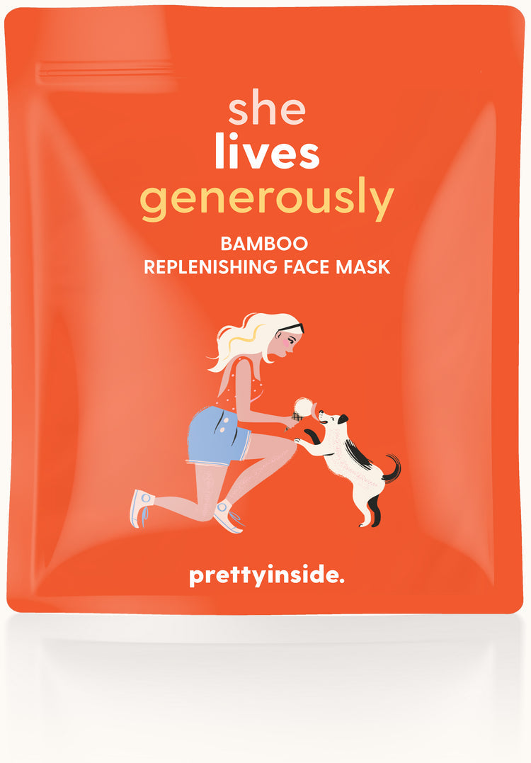 Bamboo Face Mask, She Lives Generously | prettyinside.
