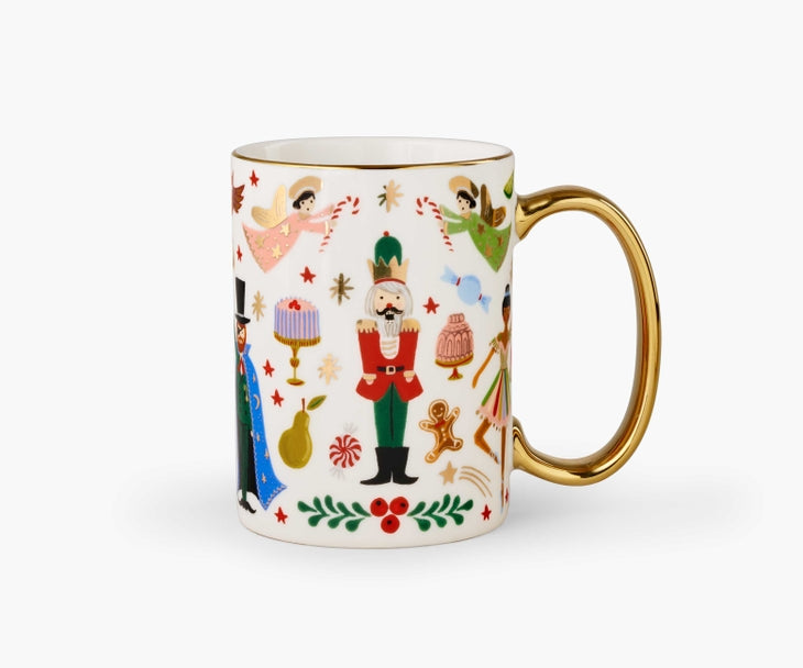 Holiday Mug With Gold Handle, Nutcracker | Rifle Paper Co.