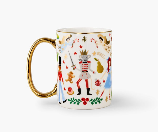 Holiday Mug With Gold Handle, Nutcracker | Rifle Paper Co.