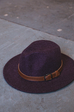 Beth Panama Hat, Plum