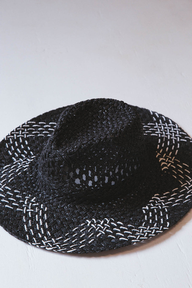 Sea Maiden Straw Hat, Black