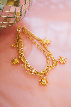 Bursting Star Bracelet, Gold