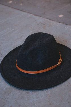 Dutton Panama Hat, Black