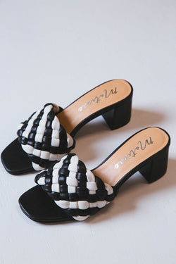 Gigi Leather Heel, Black/White | Matisse