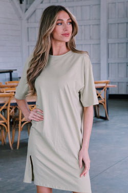 Take A Trip T-Shirt Dress, Cream Sage
