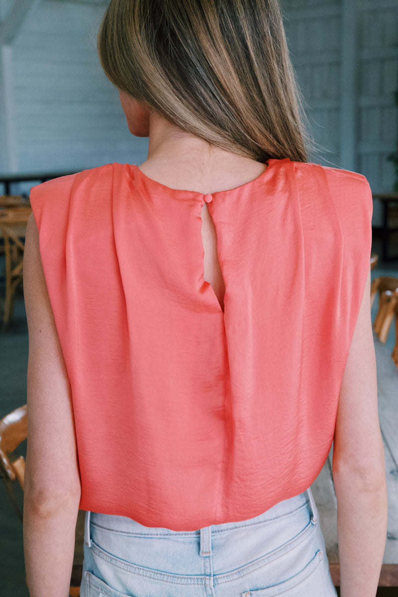 Merida Satin Top, Orange