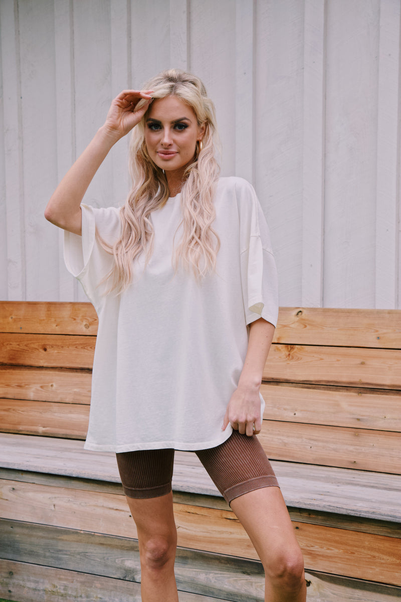 Saide Seamless Biker Shorts, Chocolate