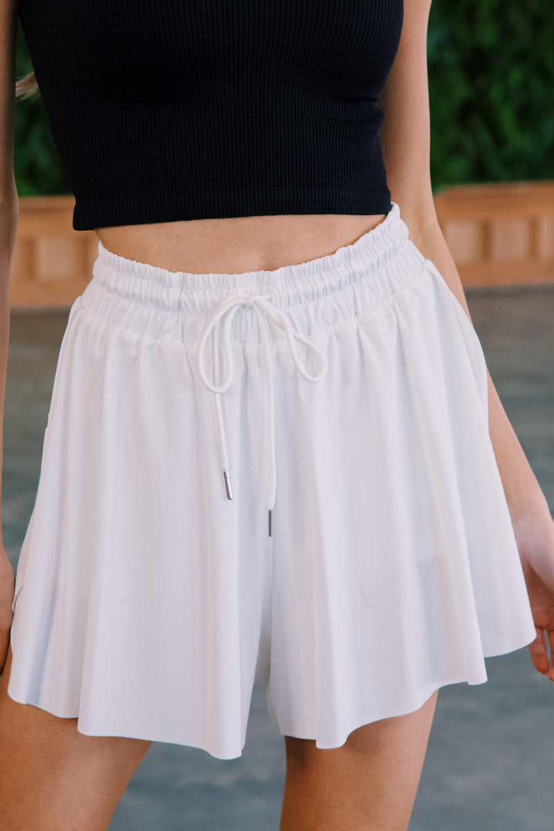 Wait For It Active Shorts, White