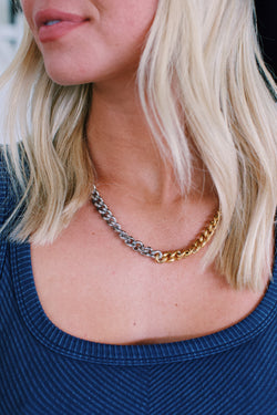 Ashley Tone Necklace, Gold/Silver | BRACHA