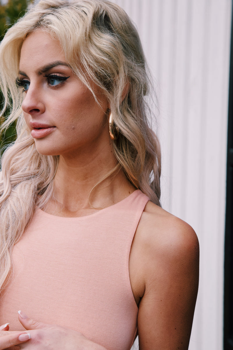 Seri Sleeveless Bodysuit, Tropical Peach