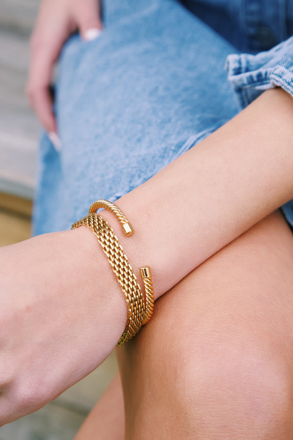 Aspen Bangle, Gold | Brenda Grands