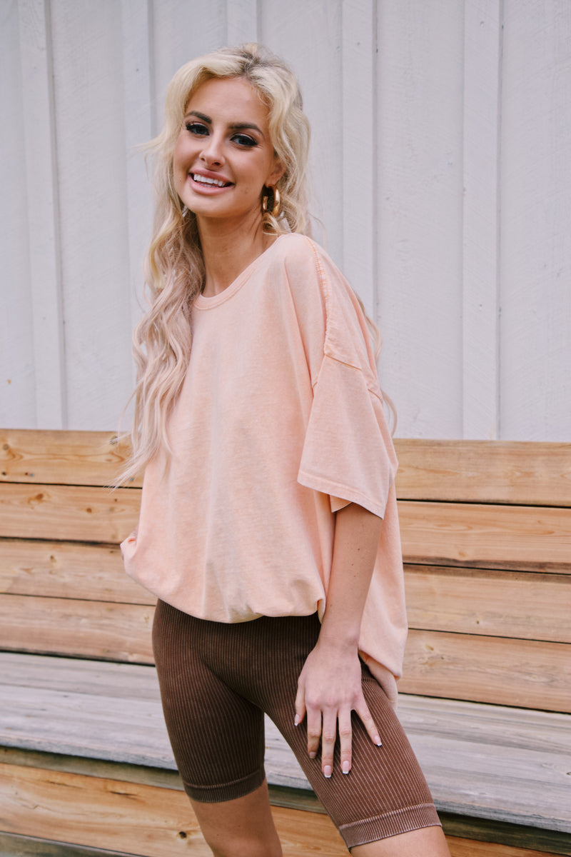 Saide Seamless Biker Shorts, Chocolate