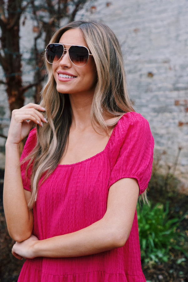 Transit Sunglasses, Gold/Brown Fade | Otra