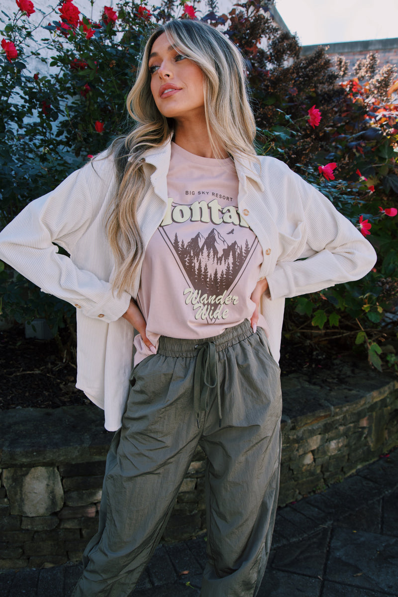Cooling Off Corduroy Shirt, Off White