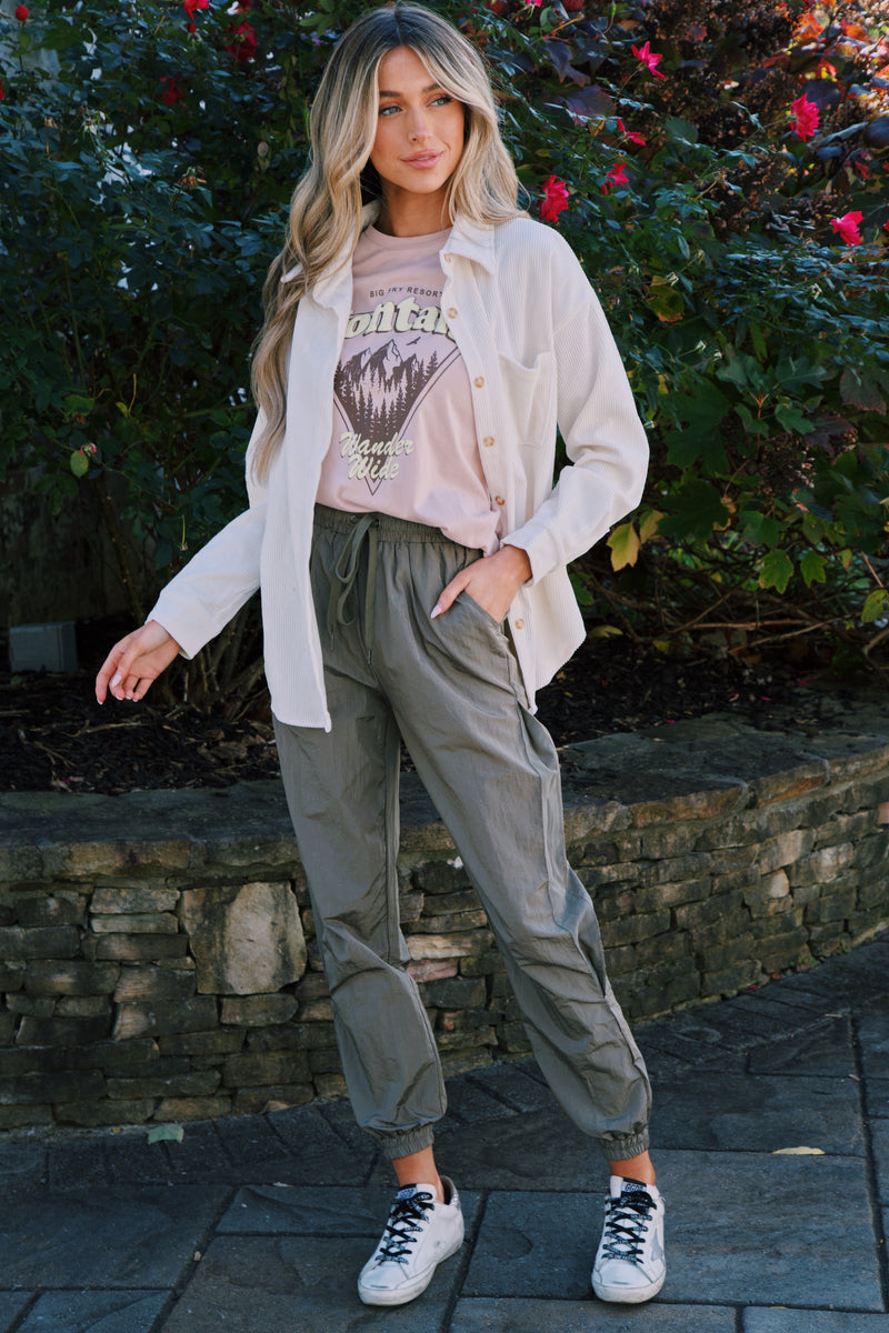 Cooling Off Corduroy Shirt, Off White