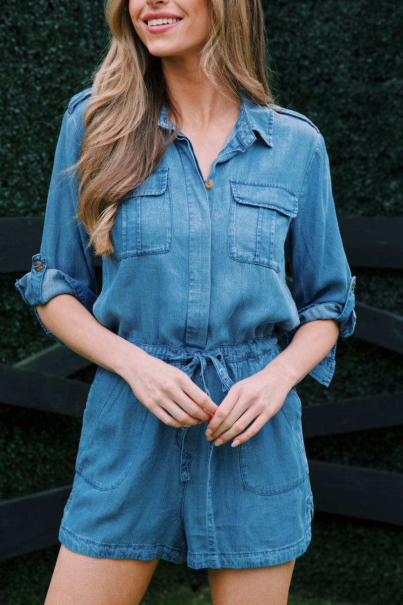 Luba Utility Romper, Mill Valley | Velvet Heart