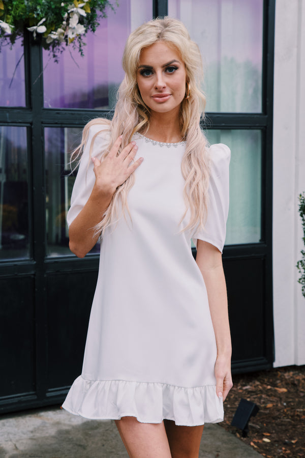 All Things Glam Dress, White