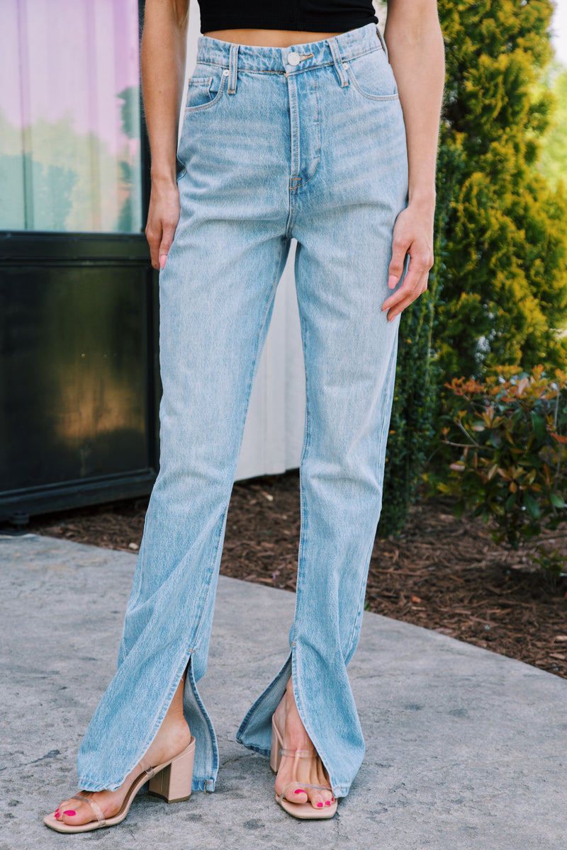The Cooper Hi Rise Side Slit Jeans, Adrenaline Rush | BLANK NYC