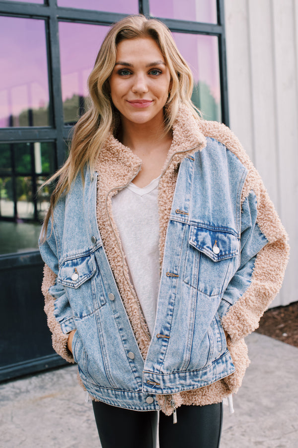 Dover Denim Trucker Jacket, Fuzzy Wuzzy | BLANK NYC