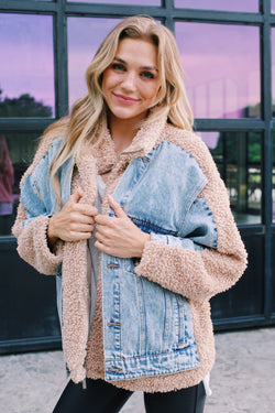 Dover Denim Trucker Jacket, Fuzzy Wuzzy | BLANK NYC
